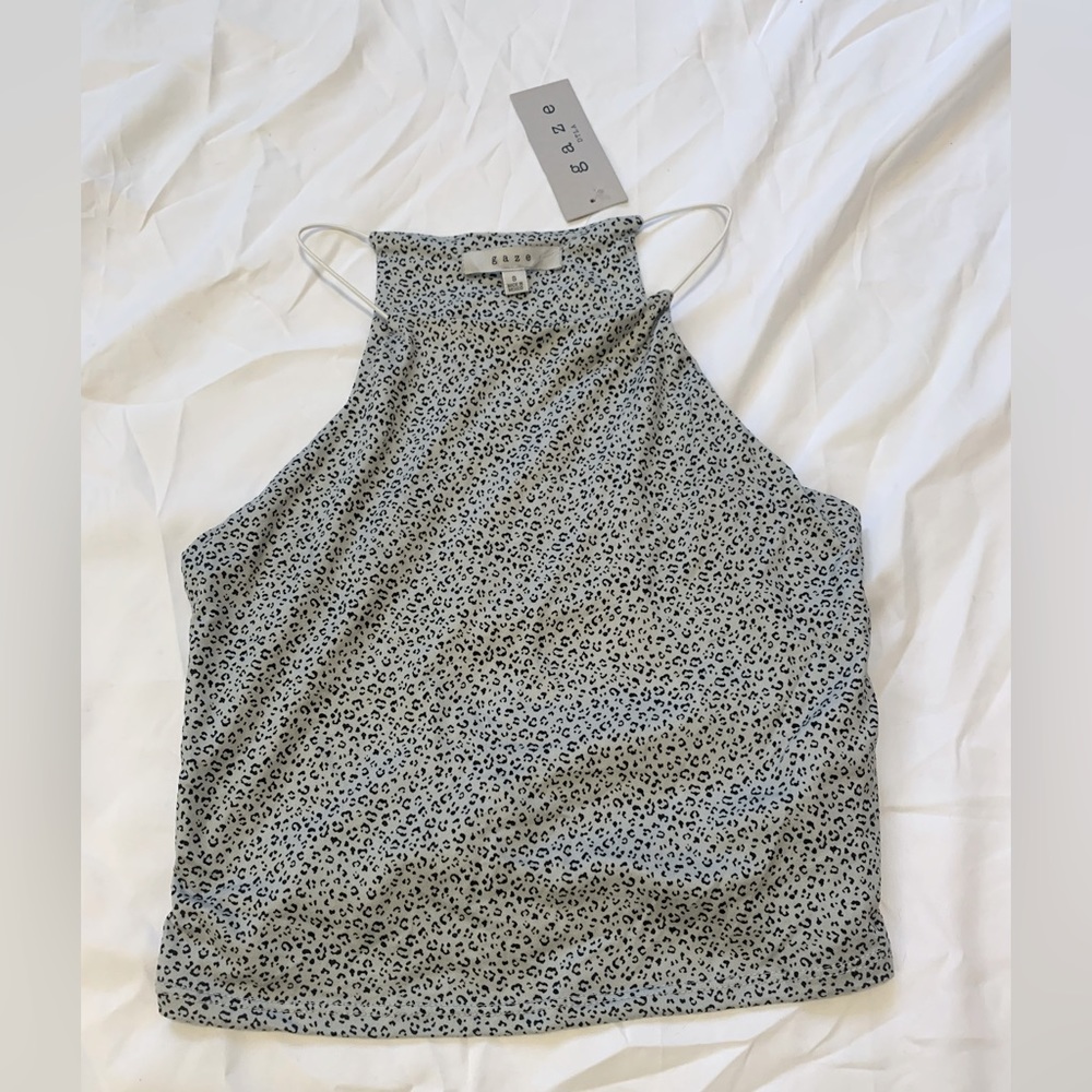 Leopard print crop top